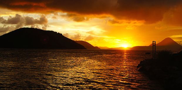 Sunset at Fish N' Lime, Tortola