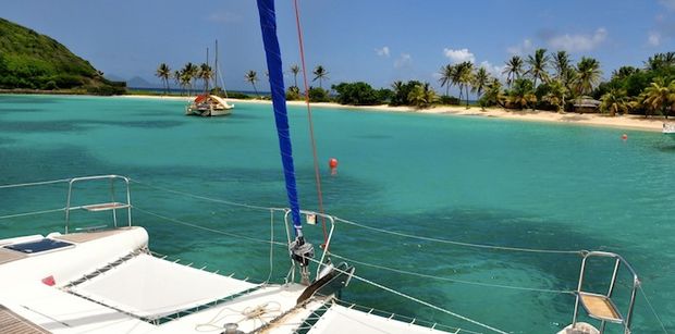 Mooring in Saltwhistle Bay, Bequia, St Vincent and the Grenadines