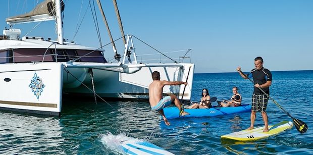 Water Toys on board catamaran LIR in the BVI