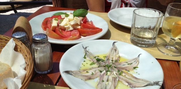 Lunch at Da Adolfo, Positano