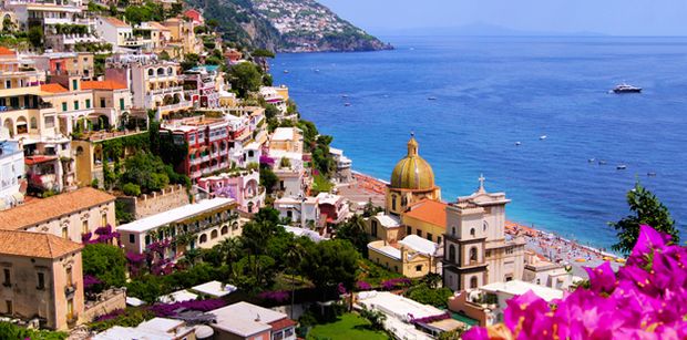 The colourful town of Positano on the Amalfi Coast