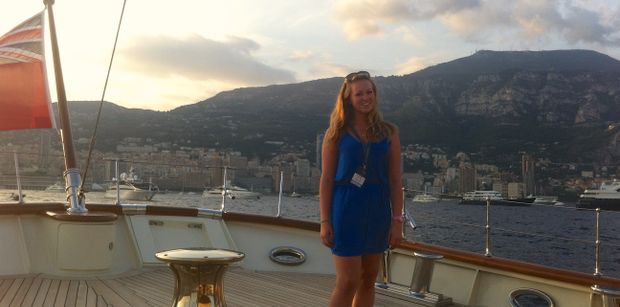 Enjoying the sunset on a yacht in Monaco