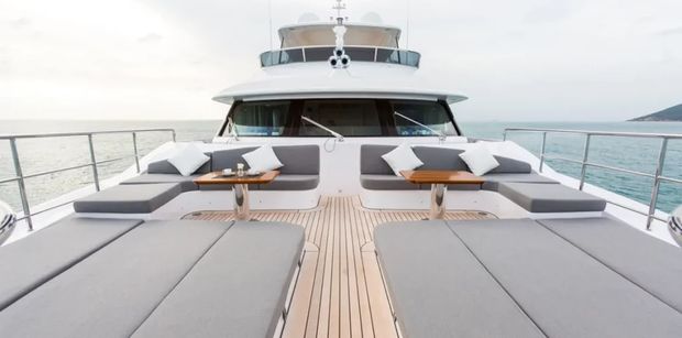Motor Yacht Edesia Portuguese Deck and Sun Pads