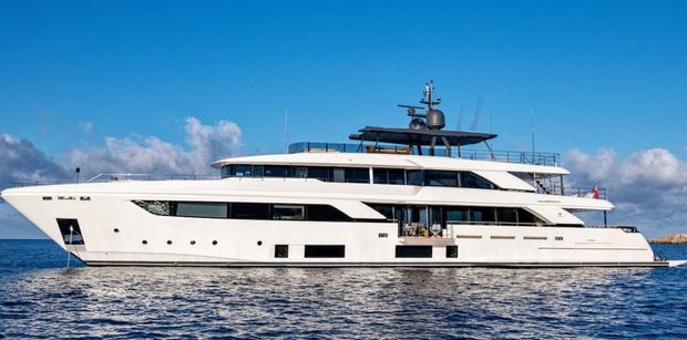 SANGHA Ferretti Motor Yacht Exterior Profile Balcony