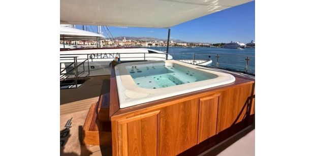 pool in yacht deck