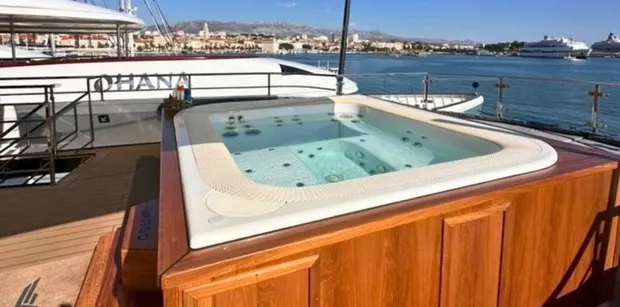 pool in yacht deck