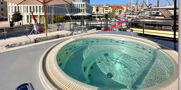 pool in yacht deck
