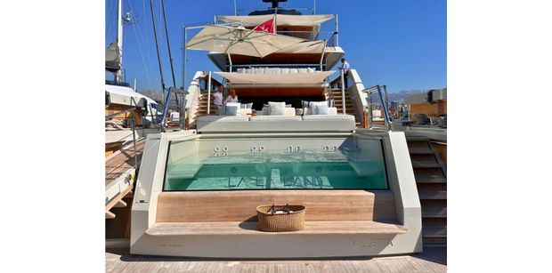 pool in yacht deck