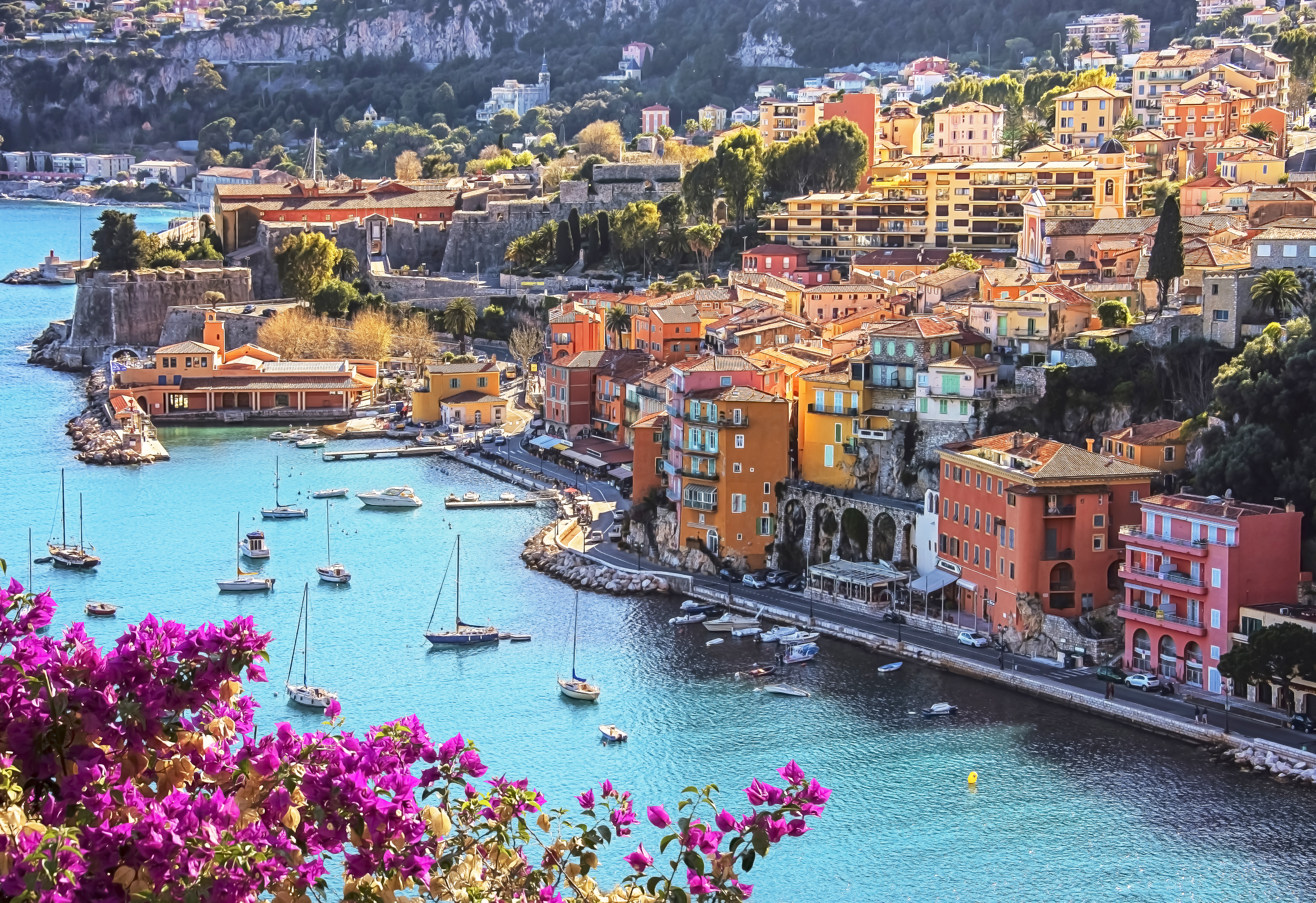 Colourful Village Villefranche Sur Mer in the French Riviera