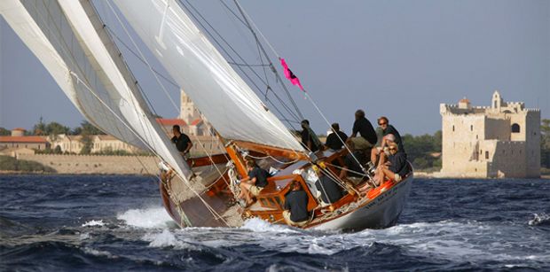 image of classic yacht