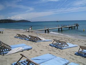 The pier at Club 55 on Pampelonne beach in St Tropez