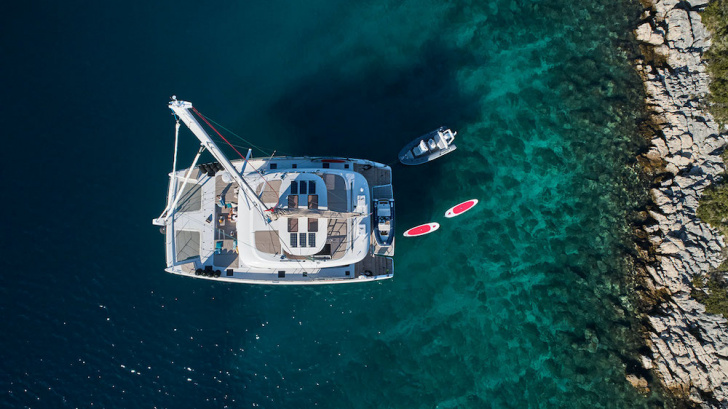 Catamaran from above
