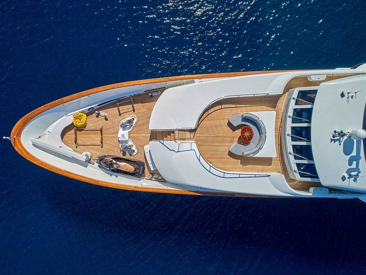 ALEXANDRA Benetti Golden Bay 50m - top shot of the foredeck ALEXANDRA Benetti Golden Bay 50m - top shot of the foredeck