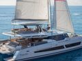 CAPRI Fountaine Pajot Thira 80 - side profile anchored CAPRI Fountaine Pajot Thira 80 - side profile anchored