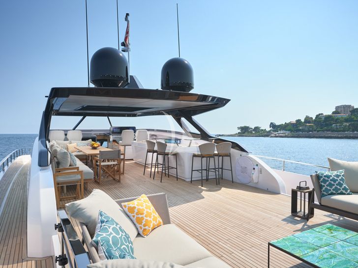 H&CO,Ferretti 1000 - flybridge panoramic view H&CO,Ferretti 1000 - flybridge panoramic view