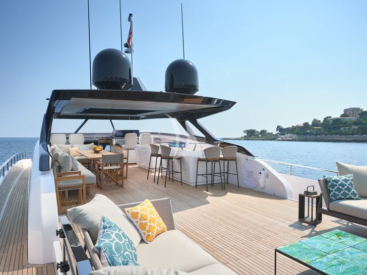 H&CO,Ferretti 1000 - flybridge panoramic view