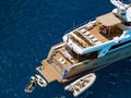 IMAGINE Ferretti Custom Line Navetta 30 - aerial aft shot with the water toys IMAGINE Ferretti Custom Line Navetta 30 - aerial aft shot with the water toys