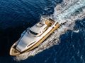 IMAGINE Ferretti Custom Line Navetta 30 - cruising aerial shot IMAGINE Ferretti Custom Line Navetta 30 - cruising aerial shot