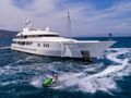 MARLA Amels 50m - anchored with the jet ski MARLA Amels 50m - anchored with the jet ski