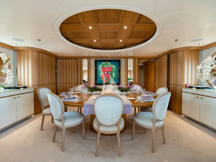 MARLA Amels 50m - main dining area MARLA Amels 50m - main dining area