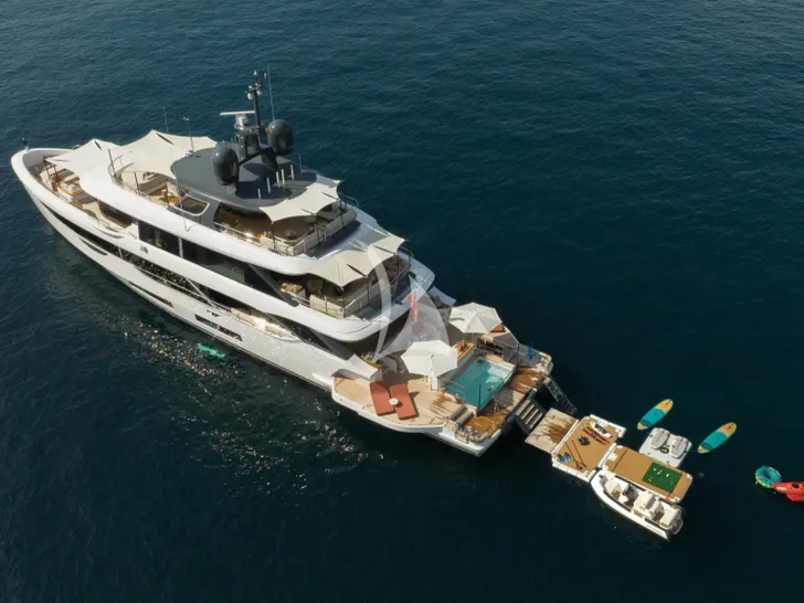 HOW MUCH IS ENOUGH Benetti Oasis 40m - aerial shot HOW MUCH IS ENOUGH Benetti Oasis 40m - aerial shot