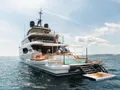 HOW MUCH IS ENOUGH Benetti Oasis 40m - anchored aft shot HOW MUCH IS ENOUGH Benetti Oasis 40m - anchored aft shot