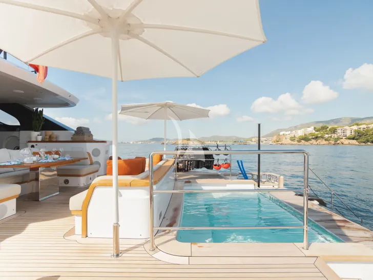 HOW MUCH IS ENOUGH Benetti Oasis 40m - main aft deck HOW MUCH IS ENOUGH Benetti Oasis 40m - main aft deck