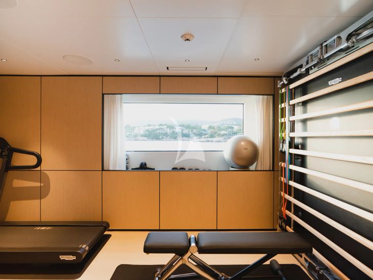 HOW MUCH IS ENOUGH Benetti Oasis 40m - main deck gym equipment HOW MUCH IS ENOUGH Benetti Oasis 40m - main deck gym equipment