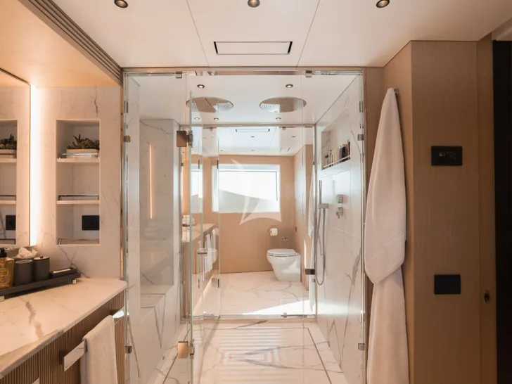 HOW MUCH IS ENOUGH Benetti Oasis 40m - master cabin bathroom HOW MUCH IS ENOUGH Benetti Oasis 40m - master cabin bathroom