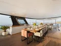 HOW MUCH IS ENOUGH Benetti Oasis 40m - sky deck alfresco dining set up HOW MUCH IS ENOUGH Benetti Oasis 40m - sky deck alfresco dining set up