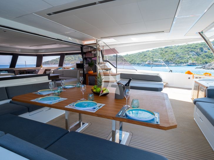 MUS 3 Fountaine Pajot Alegria 67 Turkey Aft Deck MUS 3 Fountaine Pajot Alegria 67 Turkey Aft Deck