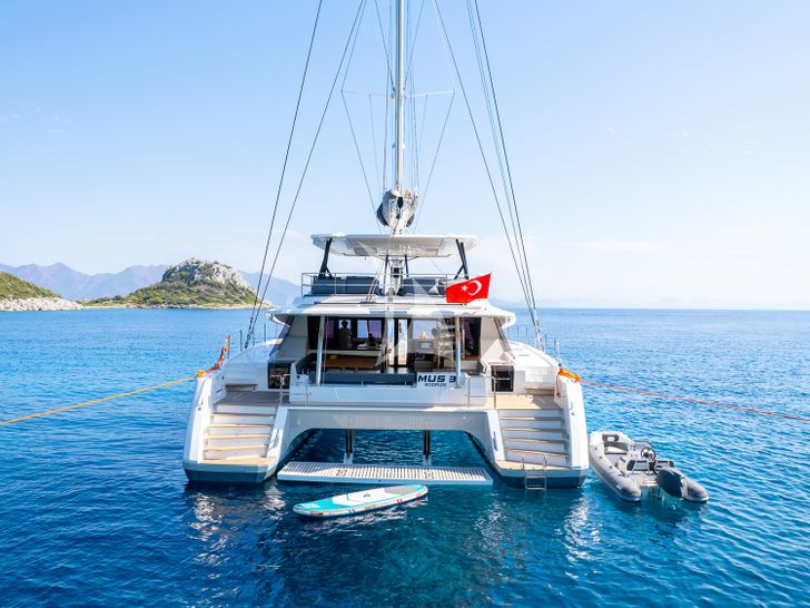 MUS 3 Fountaine Pajot Alegria 67 Turkey Stern MUS 3 Fountaine Pajot Alegria 67 Turkey Stern