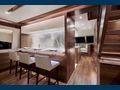 NAYA MARYN Horizon 94 galley and dining area with partition