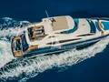 THE BEST WAY Sunseeker 86 - cruising aerial side view THE BEST WAY Sunseeker 86 - cruising aerial side view