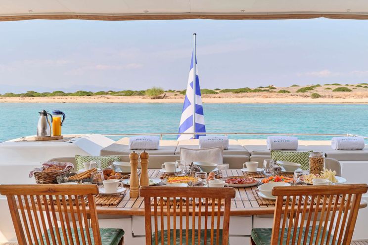 Charter Yacht WORLD'S END - Fountaine Pajot Galathea 65 - 5 Cabins - Athens - Corfu - Lefkas - Santorini - Zakynthos - Greece