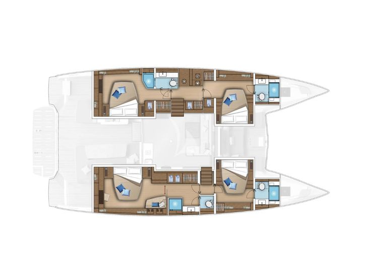PRINCESS S Lagoon 55 - cabin layout PRINCESS S Lagoon 55 - cabin layout