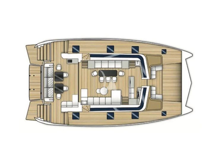 OVER THE MOON Moon 60 Power - main deck layout OVER THE MOON Moon 60 Power - main deck layout