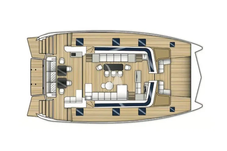 Layout for OVER THE MOON Moon 60 Power - main deck layout