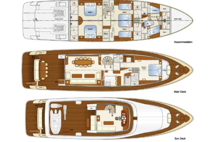 Layout for GRACE Aegean Yachts 28m - layout 1