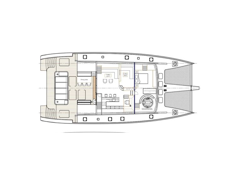 HOUBARA Sunreef 82 DD - main deck layout HOUBARA Sunreef 82 DD - main deck layout
