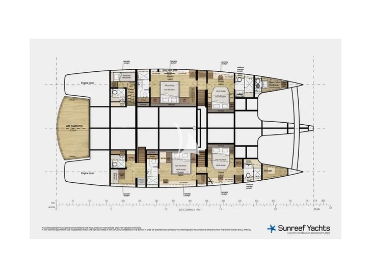YOLO Sunreef 70 - cabin deck layout YOLO Sunreef 70 - cabin deck layout