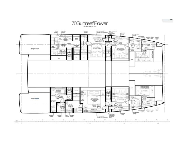 GIGI Sunreef 70 Power - cabin layout GIGI Sunreef 70 Power - cabin layout