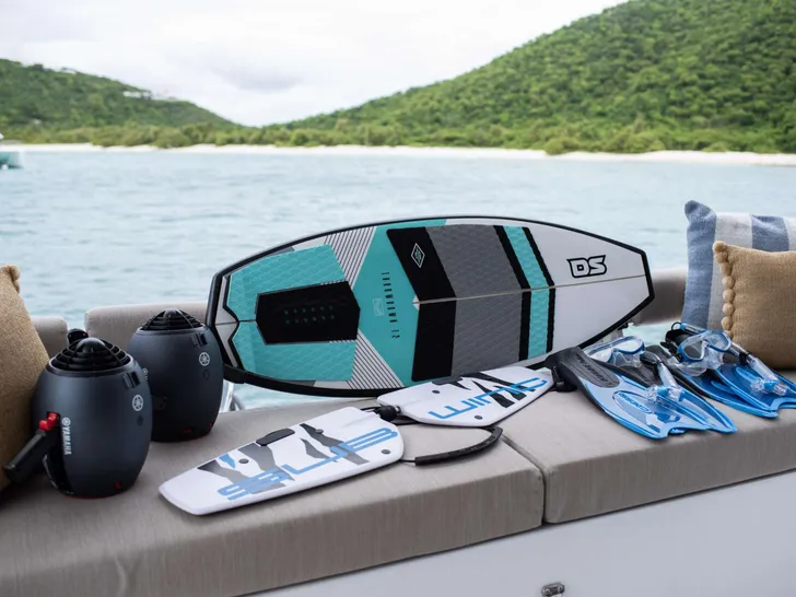 DEBORAH ANNE Bali 4.8 - water toys on the aft DEBORAH ANNE Bali 4.8 - water toys on the aft