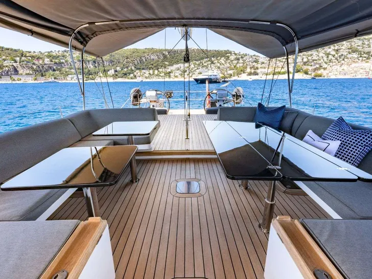 YCH2 Nautor Swan 90 - upper deck lounge with a bimini YCH2 Nautor Swan 90 - upper deck lounge with a bimini