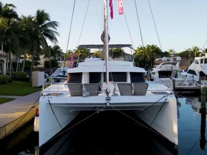 ZURI 3 Bali 5.4 - docked bow view ZURI 3 Bali 5.4 - docked bow view