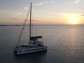 ZURI 3 Bali 5.4 - anchored under the golden sunset ZURI 3 Bali 5.4 - anchored under the golden sunset