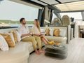 MYNE Azimut S8 - guests in the saloon MYNE Azimut S8 - guests in the saloon