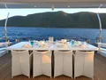 UKIEL Aegean Explorer M26 - main aft deck alfresco dining area UKIEL Aegean Explorer M26 - main aft deck alfresco dining area