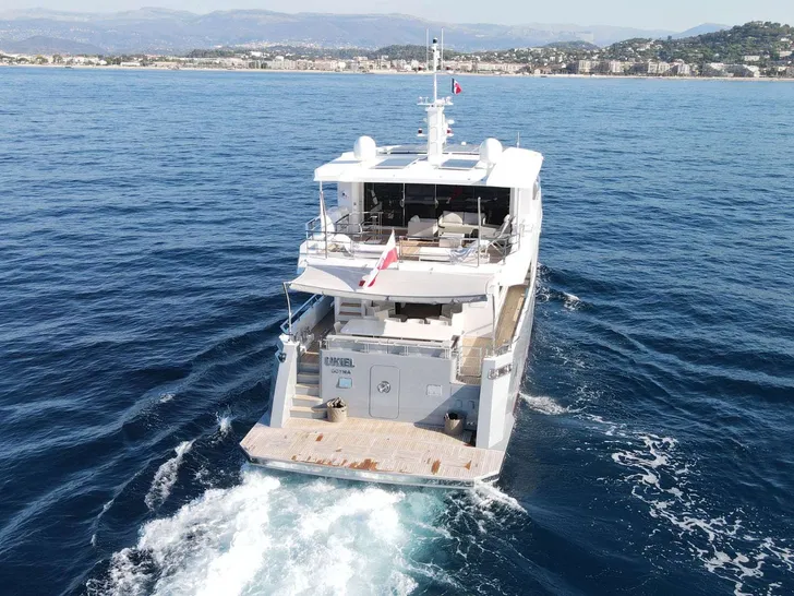 UKIEL Aegean Explorer M26 - cruising aft shot UKIEL Aegean Explorer M26 - cruising aft shot
