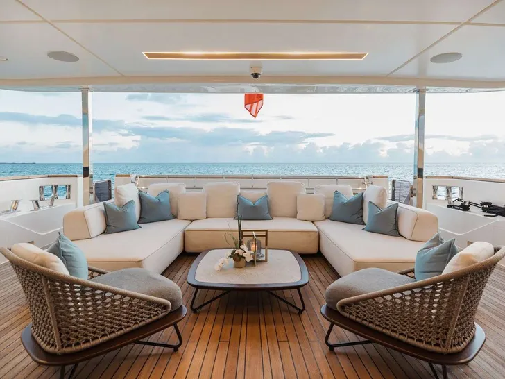 EROS Ferretti Custom Line Navetta 37 - main aft deck EROS Ferretti Custom Line Navetta 37 - main aft deck